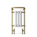 Terma Cast Iron White & Brass Surround Heated Towel Rail - 900 x 490mm