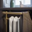 Terma Cast Iron White & Brass Surround Heated Towel Rail - 900 x 490mm