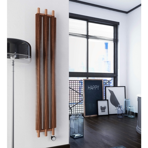 Terma Ribbon V Electric Vertical Radiator with Heating Element - 1800 x 290mm - 2 Colours