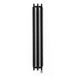 Terma Ribbon V Electric Vertical Radiator with Heating Element - Heban Black - 1800 x 290mm