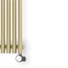 Terma Tune Electric Vertical Radiator with Heating Element - Brushed Brass - 1800 x 490mm
