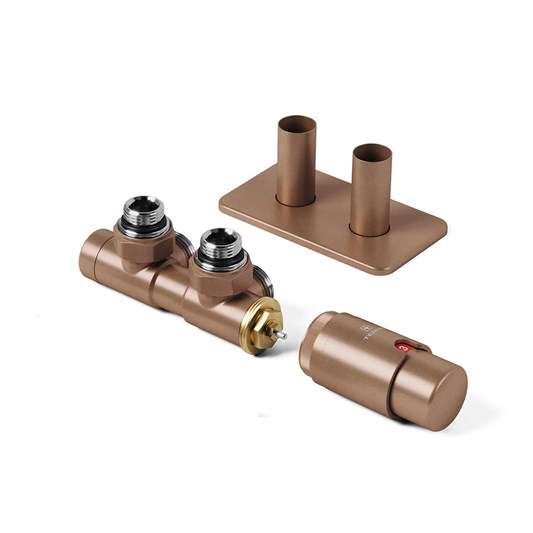 Terma Vario Twins All In One Integrated 50mm Valves with Pipe Masking Set