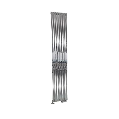 Aeon Twister 180deg Stainless Steel Vertical Designer Radiator - Brushed & Polished - 1500 x 220mm