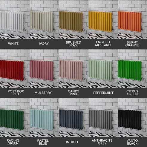 The Tap Factory Vibrance Single Panel Horizontal Radiator 550 x 1180mm - 15 Colours Available